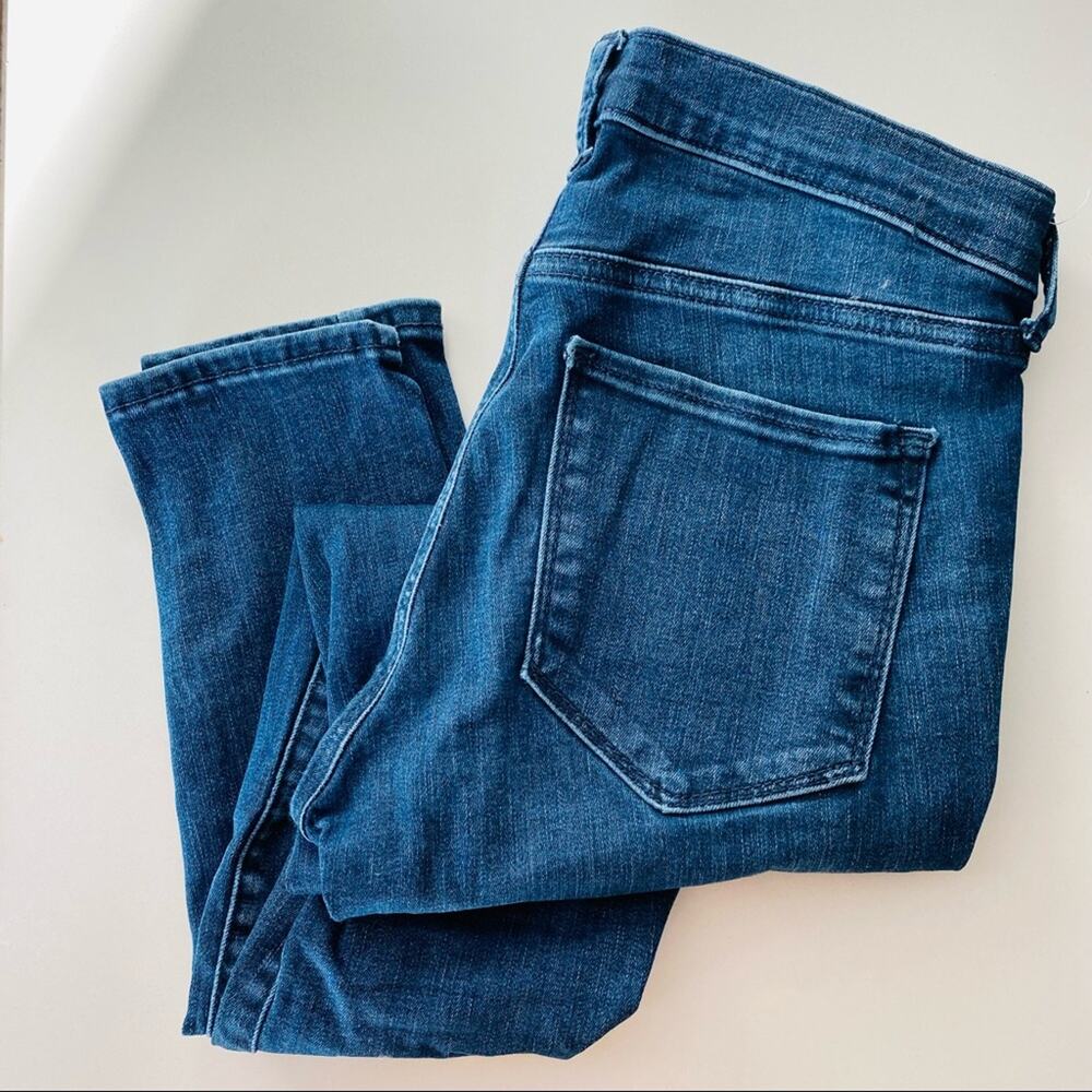 GAP Medium Dark Blue Wash Mid High Rise Skinny Denim Jeggings Legging Jeans 28 6
